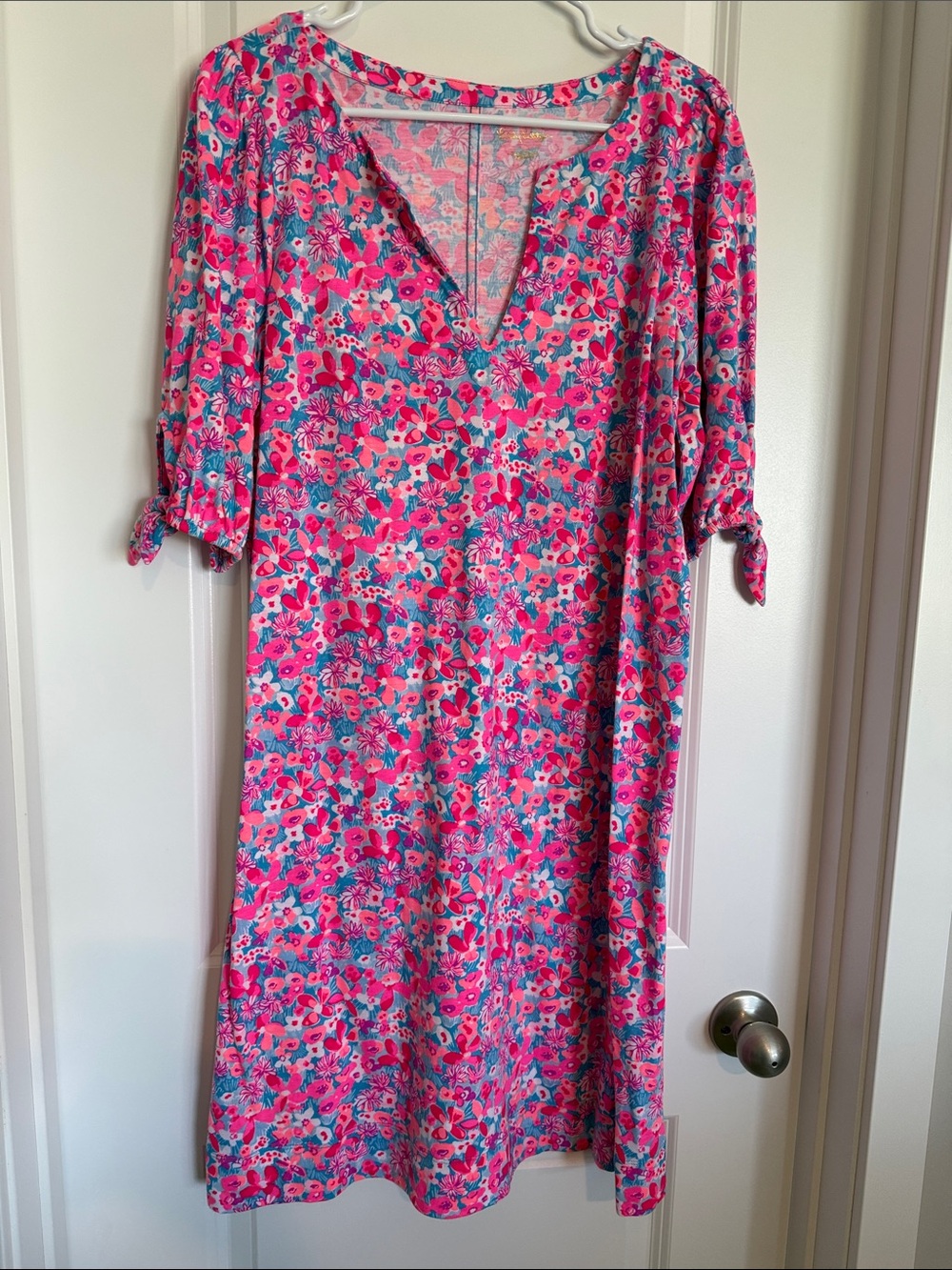 Lilly Pulitzer Pink & Blue Floral Mini Dress